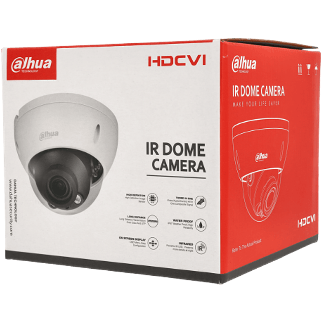 Câmara CCTV DAHUA minidomo hd-cvi de 5 megapixéis e ótica varifocal motorizada (zoom)