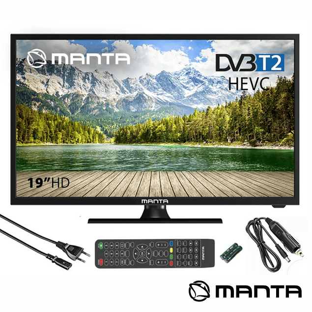 LED TV 19 HD HDMI USB SPEAKERS 2X8W 220V/12V MANTA Autocara