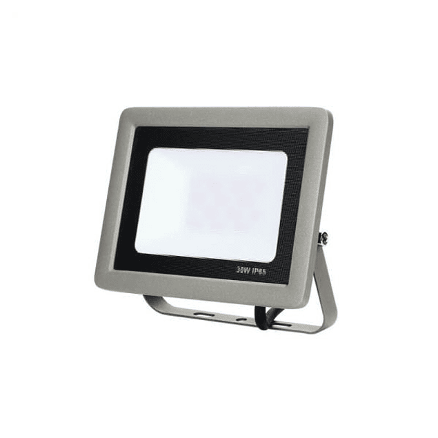 Projector LED 30W Slim RGB-W C/Comando | Cinza | IP65 | CRI+80