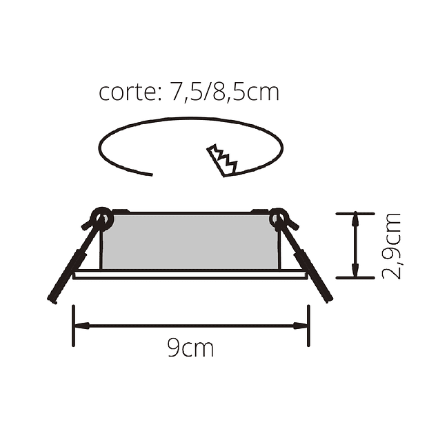 Encadrement pour spot encastré ONIRO rond Polycarbonate (PC) Blanc