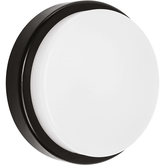 Applique murale SURF ECOVISION ronde IP65 1x20W LED 1440lm 6400K 120°Hauteur.5,4xP.21cm Polycarbonate Noir