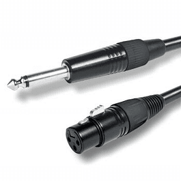 Cabo de Microfone Cable 6.3 M mono / XLR H Jack 3 metros 