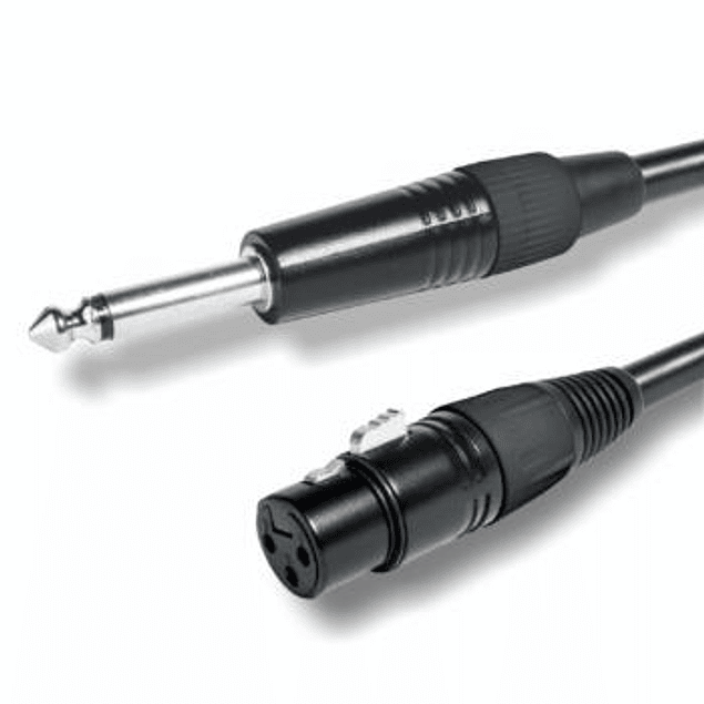 Cable de micrófono Cable 6,3 M mono/XLR H Jack 3 metros