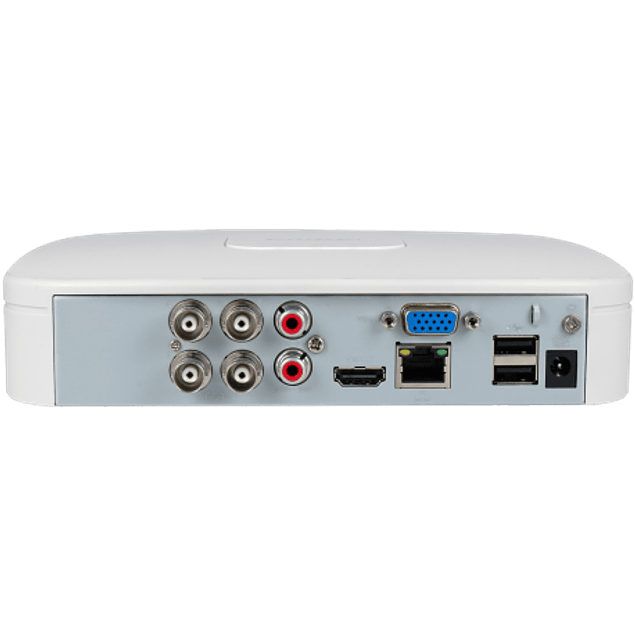 Grabador 5 en 1 (hd-cvi, hd-tvi, ahd, analogico e ip) DAHUA 4 canales y 2 mpx cctv resolucion maxima