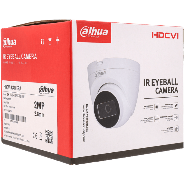 Cámara domo hd-cvi DAHUA de 2 megapíxeles y CCTV de lente fija