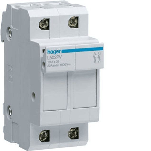 L502PV HAGER Disyuntor Portafusibles 2P 1000VDC