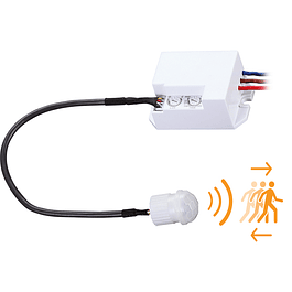 Sensor de movimiento IR blanco IP20, ángulo de detección 120º/360º, en PC con protección UV