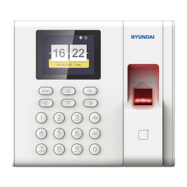 Terminal independiente de control de tiempo y asistencia HYUNDAI con lectura biométrica y lector de tarjetas EM
