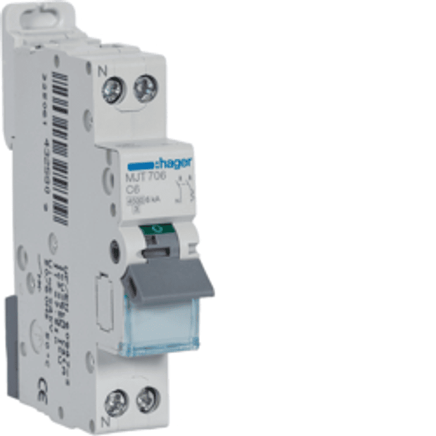 Circuit Breaker 1P+N 40A C 4.5/6KA 1Mod