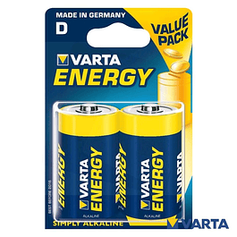 Alkaline Battery LR20/D 1.5V 2x BLISTER Energy Varta
