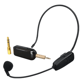 Micrófono de auriculares para DSLR PC Smartphone con batería y adaptadores