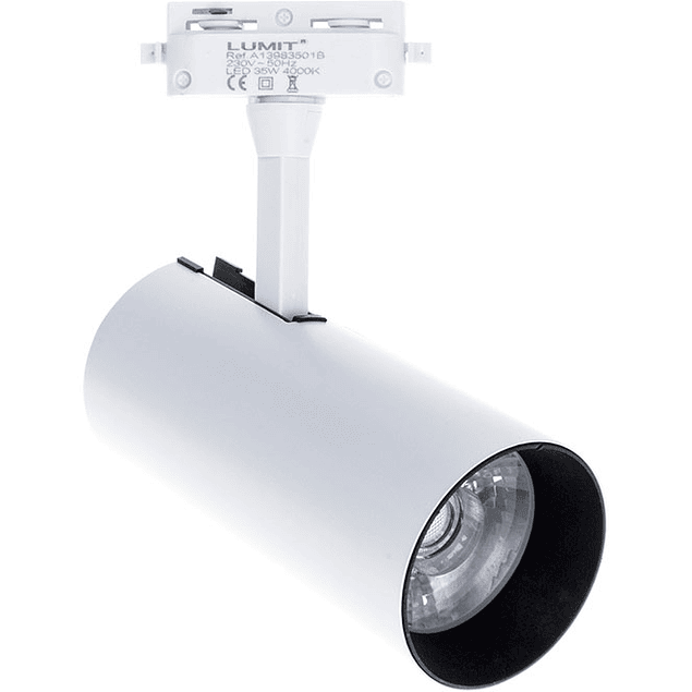 Spot sur rail ADONIS 1x35W LED 2200lm 24° C.8xL.8xH.24cm Blanc Aluminium