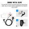 Retevis 2-Pin Walkie Talkie Headset with PTT Transparent Acoustic Tube - Motorola, HYT