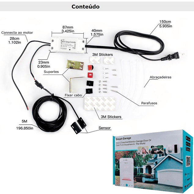 Módulo Para Controlo Do Portão / Automatismo À Distância- Zigbee - Tuya / SmartLife Wi-Fi