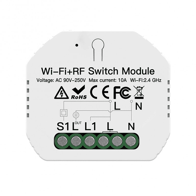 Módulo Dimmer 1 Canal Wi-Fi + RF433 Tuya / Smartlife