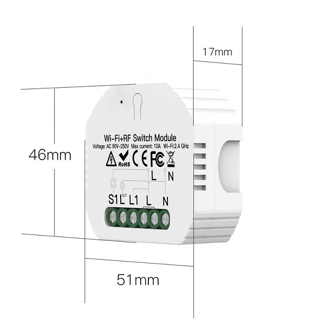 Module variateur 1 canal Wi-Fi + RF433 Tuya / Smartlife