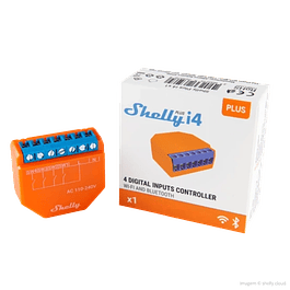 Módulo de ativação de cenários para automação WiFi (110-240V AC) - 4 entradas - Shelly PLUS I4