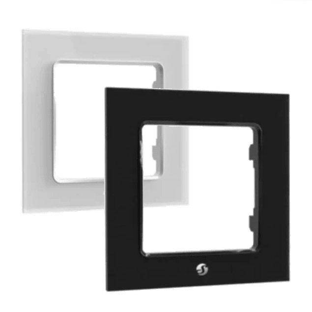 Espelho para interruptores Shelly - branco / preto - Shelly Wall Frame 1 White/Black