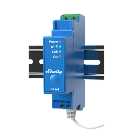 DIN rail module with 1 relay for WiFi/BT/LAN automation - 110/240VAC 16A - Shelly PRO 1
