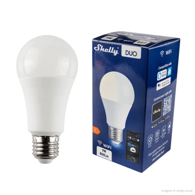 Ampoule LED WiFi intelligente E27 CCT 2700..6500K 9W 800lm - Shelly DUO E27