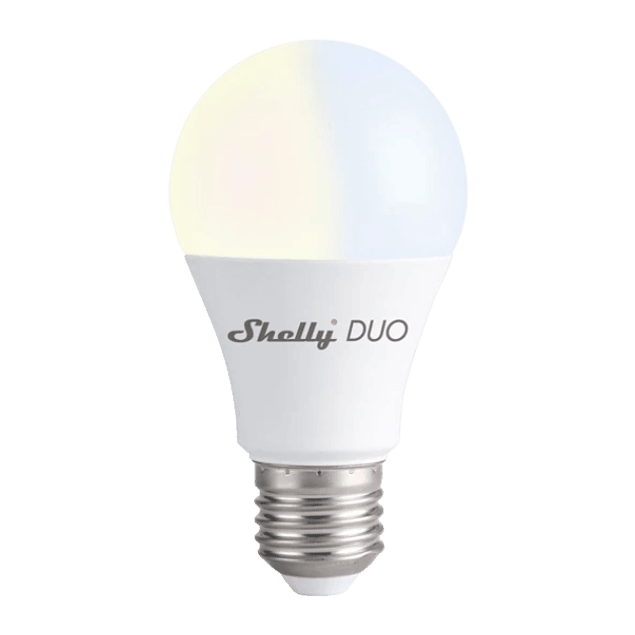 Lâmpada LED Smart WiFi E27 CCT 2700..6500K 9W 800lm - Shelly DUO E27