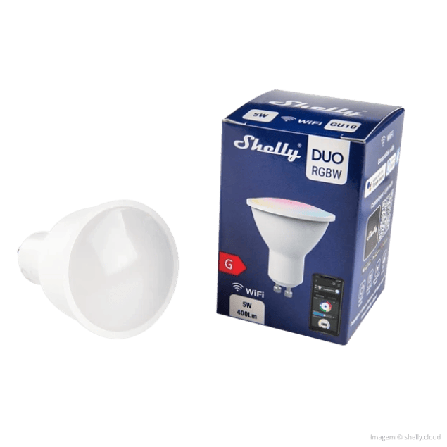 Smart WiFi GU10 RGBW 4000K 5W 400lm LED Bulb - Shelly DUO - RGBW GU10