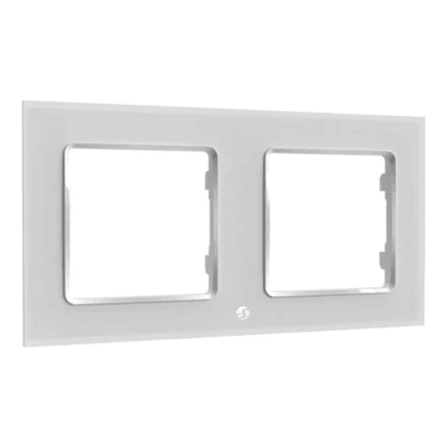  Double mirror for Shelly switches - white/black - Shelly Wall Frame 2 White/Black