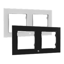 Espelho duplo para interruptores Shelly - branco/preto - Shelly Wall Frame 2 White/Black