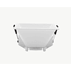 Spot encastrable carré GU10 cerclage polycarbonate (PC) blanc