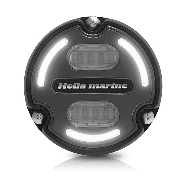 Apelo A2 RGB Underwater LED Light with black face and aluminum base - Hella Marine