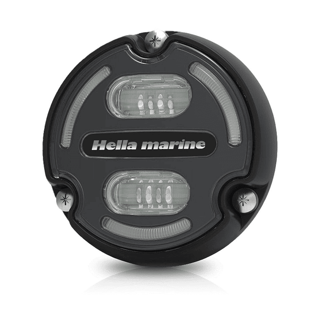 Apelo A2 RGB Underwater LED Light with black face and aluminum base - Hella Marine