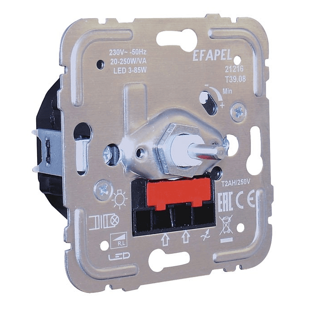 Regulador/Comutador de Luz Ferromagnético Dimmer para Lâmpadas de Baixo Consumo de 250W/VA R, L 21216 Efapel