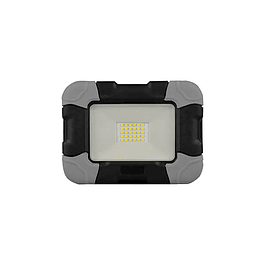 Projetor LED USB C/ Bateria Slim SMD 20W Preto/Cinza Luz Fria (6500K) Luxtar