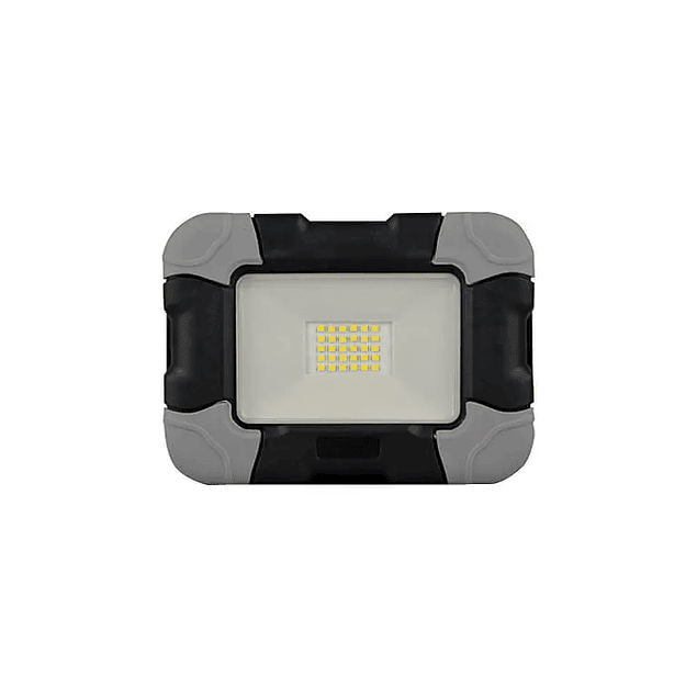 Projetor LED USB C/ Bateria Slim SMD 20W Preto/Cinza Luz Fria (6500K) Luxtar