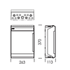 Quadro De Distribuição Montagem Saliente Porta Opaca 2 Filas 24 Módulos Branco TEV IP40