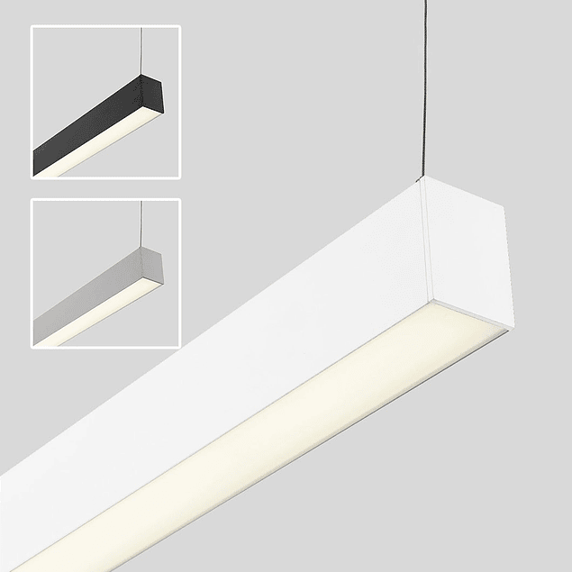 Luminária LED Suspensa Lumiarc Lussoro 40W 1138MM Branca | Cinza | Preta