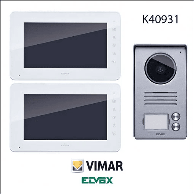 Kit Videoporteiro Bifamiliar Alta Voz 7″ K40931 Vimar Elvox