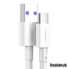 Cabo USB-A MAcho/USB-C 1m Branco 66W Superior Baseus