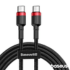 Cabo USB-C PD Macho P/USB-C PD 3A 2m Vermelho Cafufe Baseus