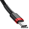 Cabo USB-C PD Macho P/USB-C PD 3A 2m Vermelho Cafufe Baseus