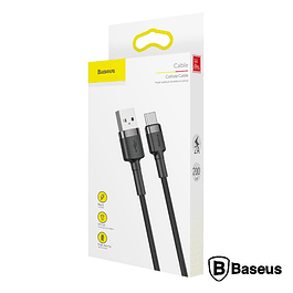 Cabo USB-A 2.0 MAcho / USB-C 2A 2m Cinza Cafule Baseus