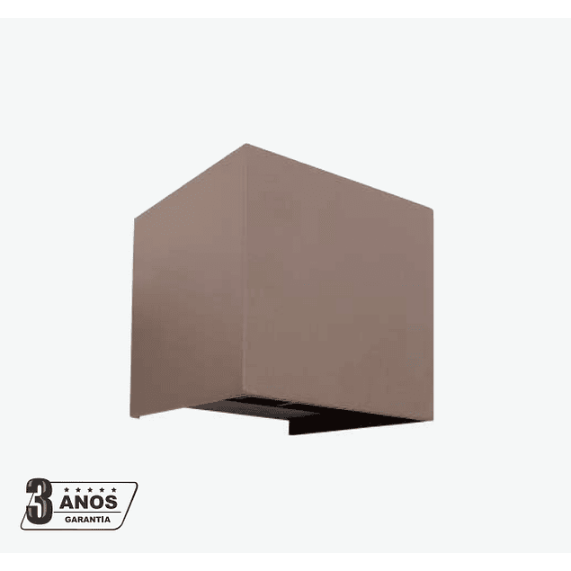 Aplique De Parede Cubo IP65 2x5W LED 1000lm C.10xL.10xAlt.10cm Preto | Branco | Antracite | Corten (Castanho) - Ângulo Variável