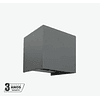 Aplique De Parede Cubo IP65 2x5W LED 1000lm C.10xL.10xAlt.10cm Preto | Branco | Antracite | Corten (Castanho) - Ângulo Variável