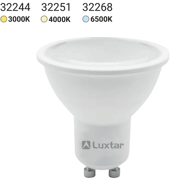 Lâmpada LED Luxtar GU10 Plástico 3W 100º 250 Lm