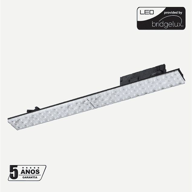 Foco Projetor Linear De Calha Trifásica Harper | 20W | 2000Lm  | Branco / Preto | 60º | 4000K | CRI >90 | IP20