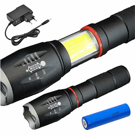 Lampe de poche avec 1 LED XPE 10W 5 niveaux de lumière zoom 800LM