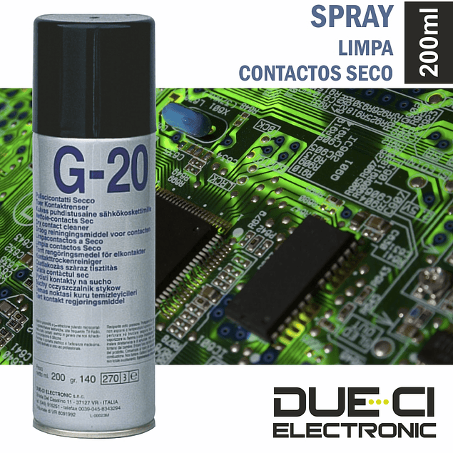 Spray De 200ML Limpa Contactos Seco DUE-CI