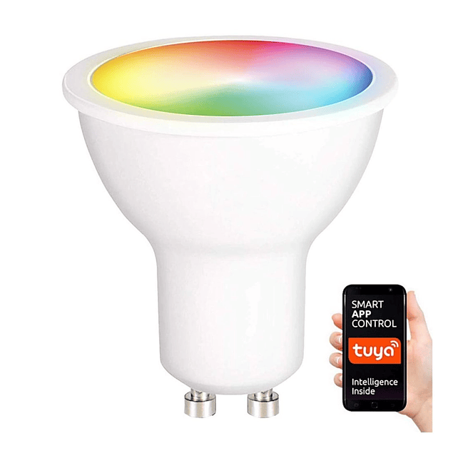 Lâmpada GU10 500Lm 2700-6400K+RGB 230V WiFi Tuya