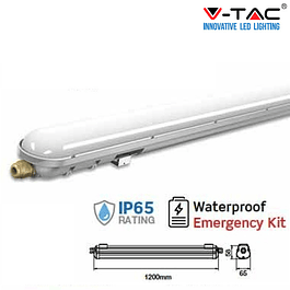 ARMADURA DE EMERGÊNCIA COMPACTA LED 36W 120CM LUZ FRIA