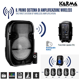 COLUNA TRANSMISSORA PORTÁTIL WIRELESS 8